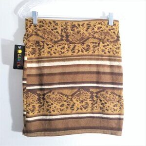 Set of 2 Mini Skirts Animal Aztec Mini Skirt
